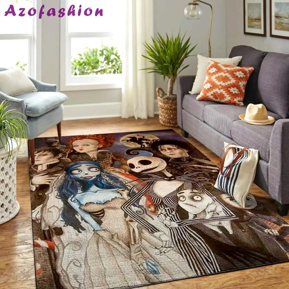 Tim burton characters halloween special area rug ofd 190904 area rug living room carpet rug regtangle carpet floor decor home decor Rectangle Rug