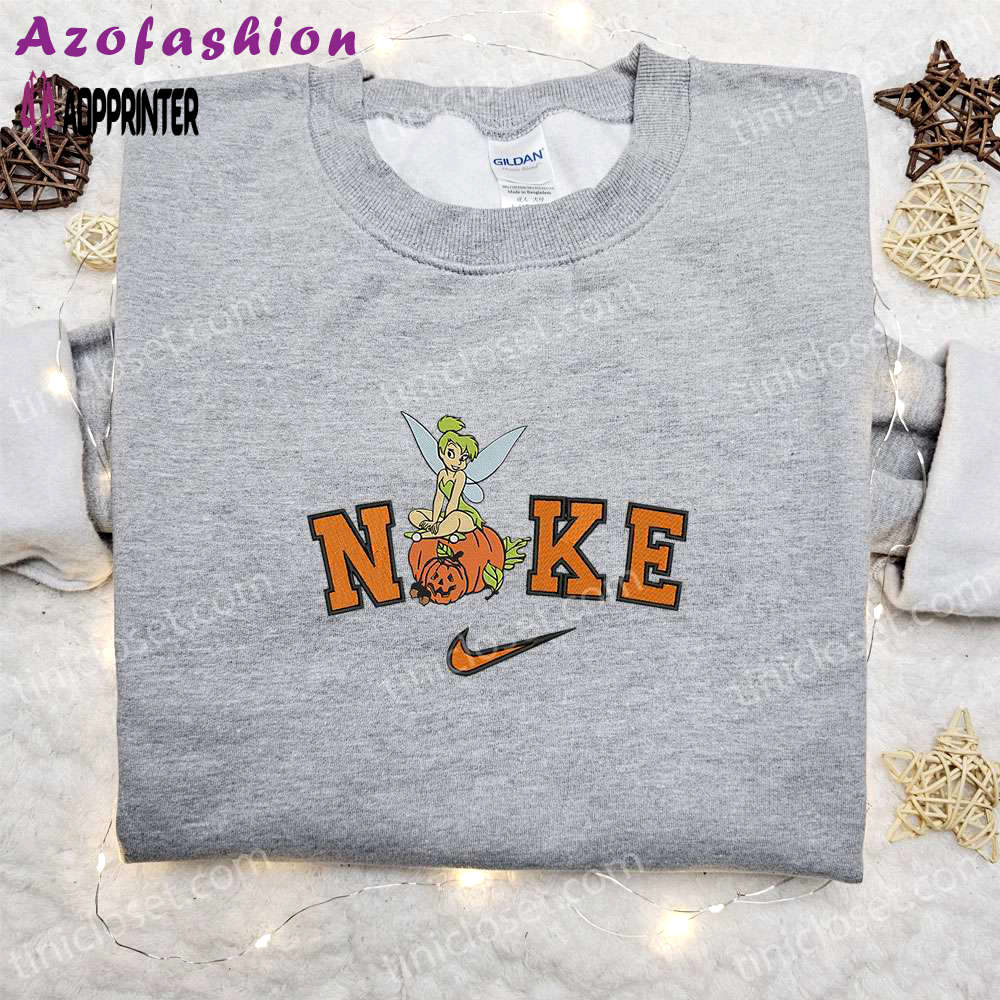 Tinkerbell halloween x nike embroidered sweatshirt – disney characters shirt best halloween gift ideas Embroidered Shirt