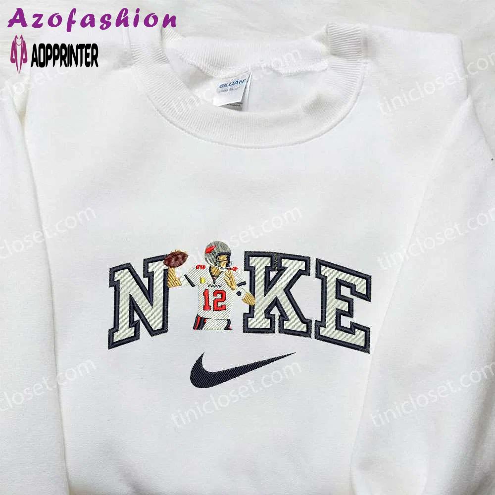 Tom brady x nike embroidered shirt – nfl sport & custom options Embroidered Shirt