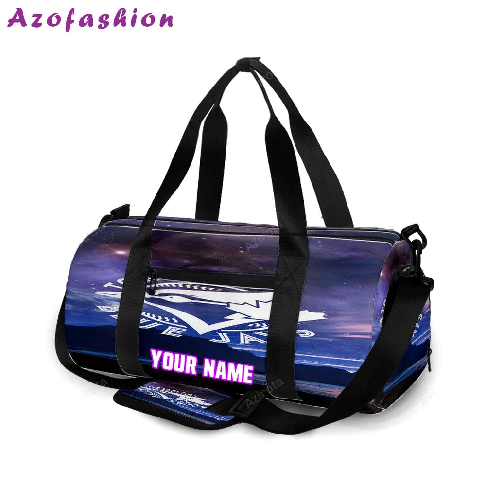 Toronto blue jays russell bird purple sky1 personalized name travel bag gym bag 2594 Travel Bag