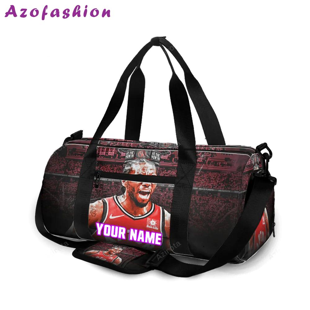 Toronto raptors kawhi leonard3 personalized name travel bag gym bag 2430 Travel Bag