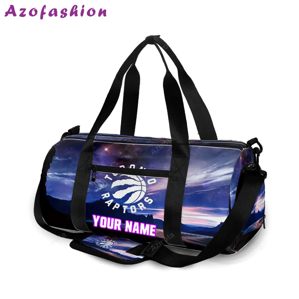 Toronto raptors purple sky personalized name travel bag gym bag 2422 Travel Bag