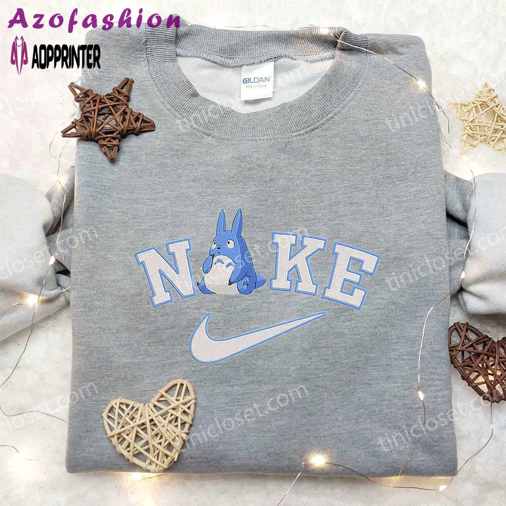 Totoro x nike swoosh anime hoodie & embroidered shirt: nike inspired collection Embroidered Shirt