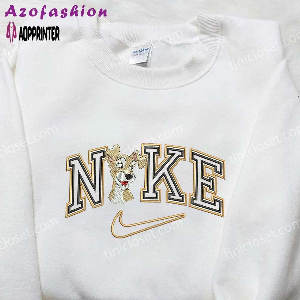 Tramp x nike embroidered shirt: lady and the tramp custom design Embroidered Shirt