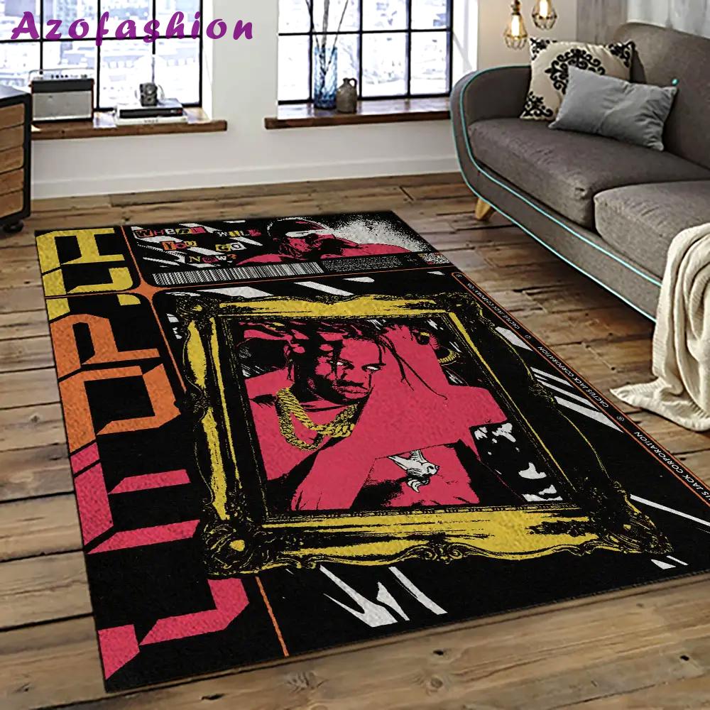 Travis scott rapper hiphop music retangle carpet area rug home decor best gift for fan and friends tst15 Rectangle Rug