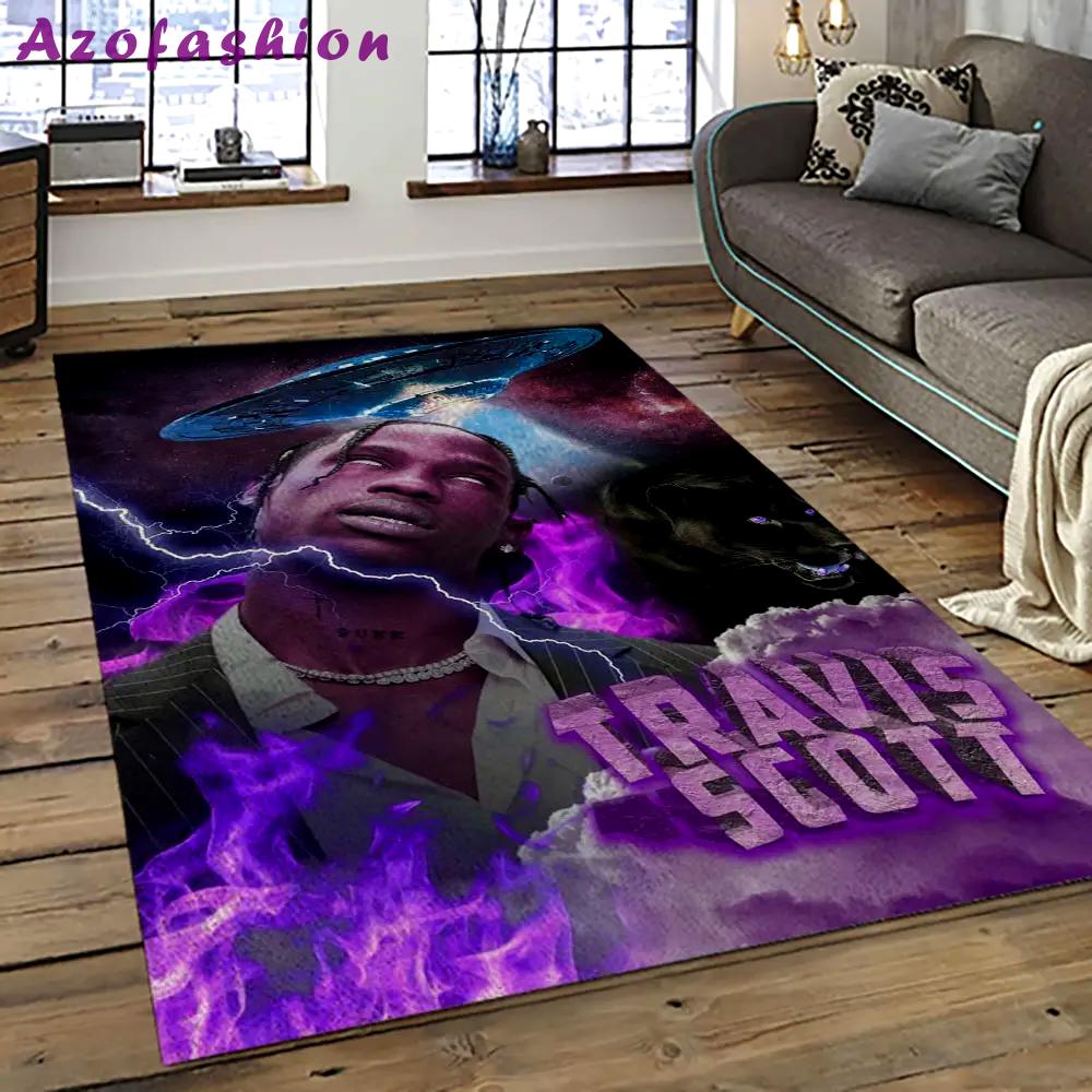 Travis scott rapper hiphop music retangle carpet area rug home decor best gift for fan and friends tst19 Rectangle Rug