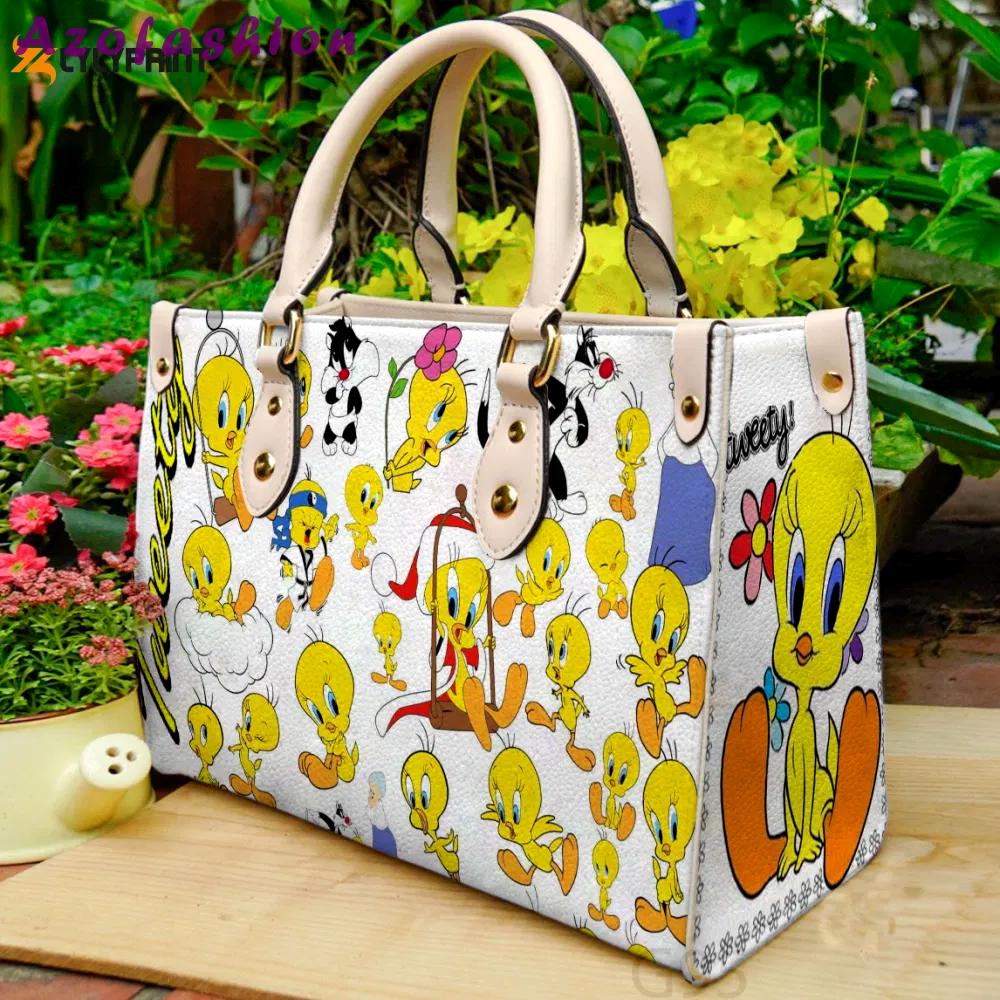 Tweety bird leather handbag gift for woment 4573 Women Leather Hand Bag
