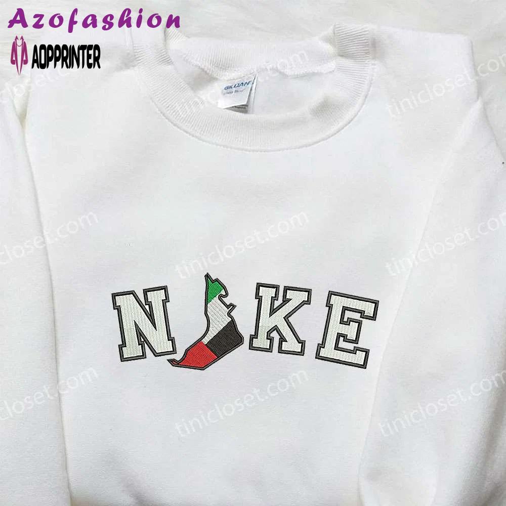 Uea x nike embroidered hoodie & shirt: best family gift nike inspired design Embroidered Shirt
