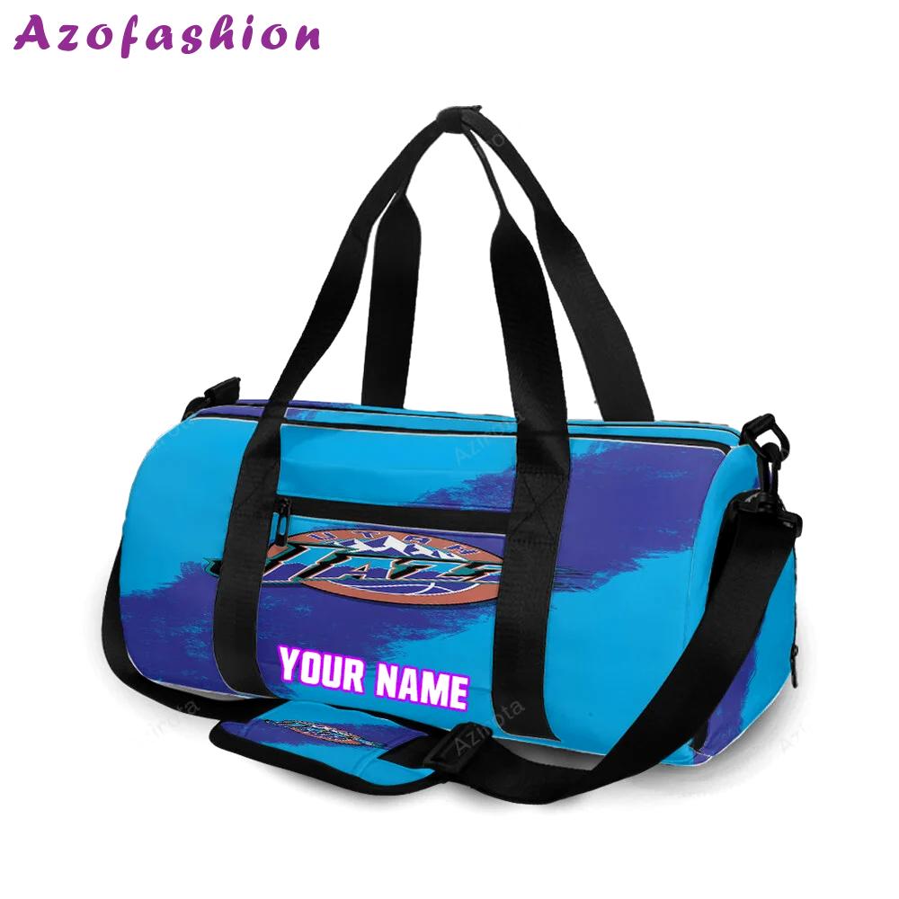 Utah jazz emblem v43 personalized name travel bag gym bag 2465 Travel Bag