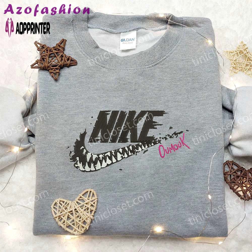 Venom oumuk x nike embroidered hoodie & movie characters shirt nike inspired embroidery Embroidered Shirt