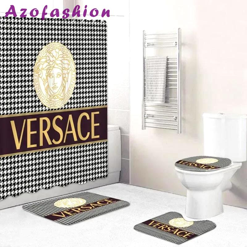 Versace bathroom sets home decor bath mat hypebeast luxury fashion brand Bathroom Set