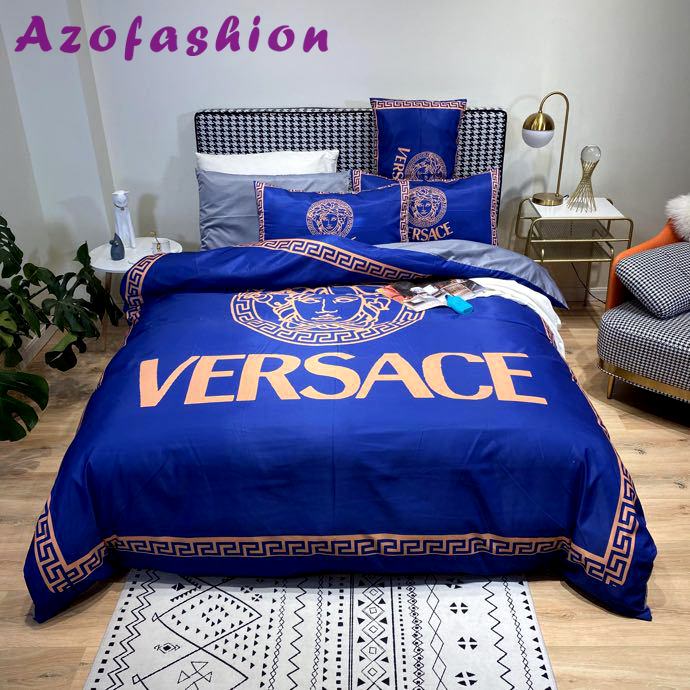 Versace blue luxury brand           Bedding Sets blankets sheets duvet covers bedspread home decor bedclothes bedroom idea bed linen