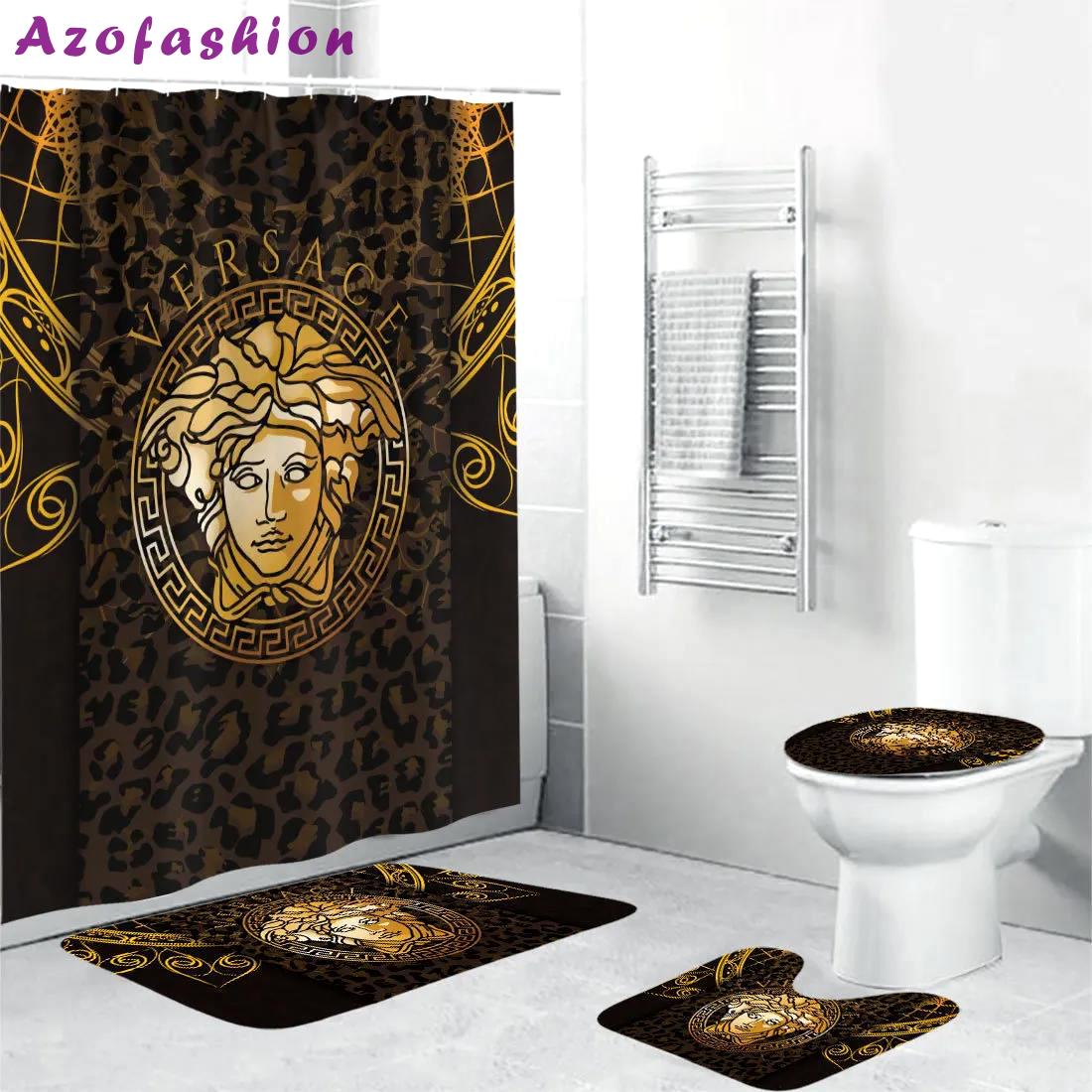 Versace brown medusa fashion luxury brand premium bathroom set home decor Bathroom Set