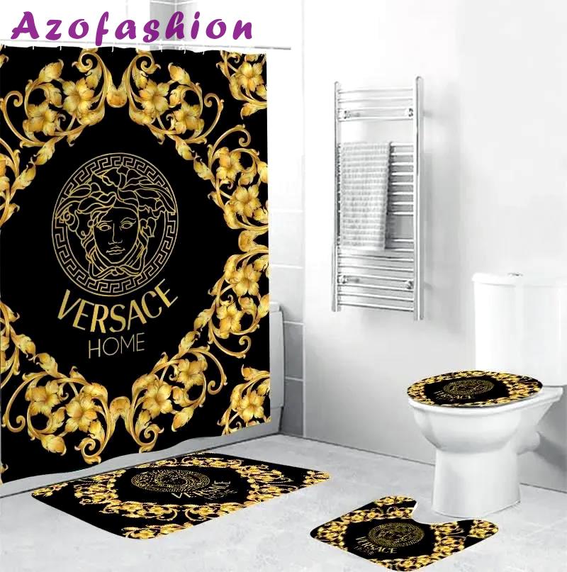 Versace hypebeast luxury fashion brand bathroom sets home decor bath mat Bathroom Set