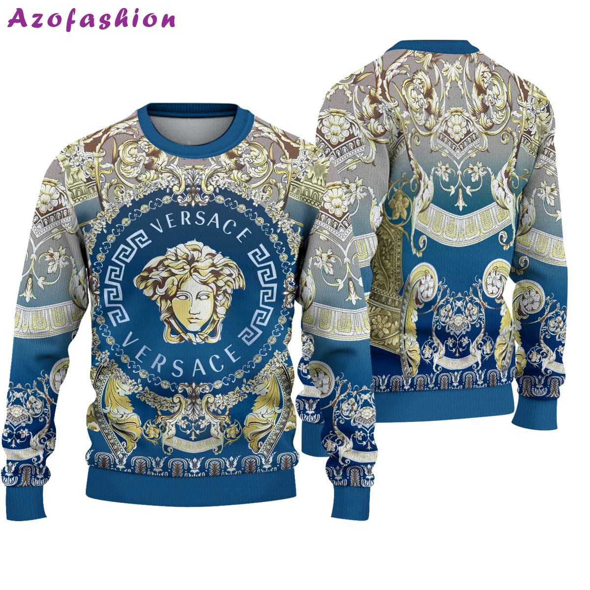 Versace luxury ugly sweater for winter  hot 2024 style 806 Christmas Ugly Sweater