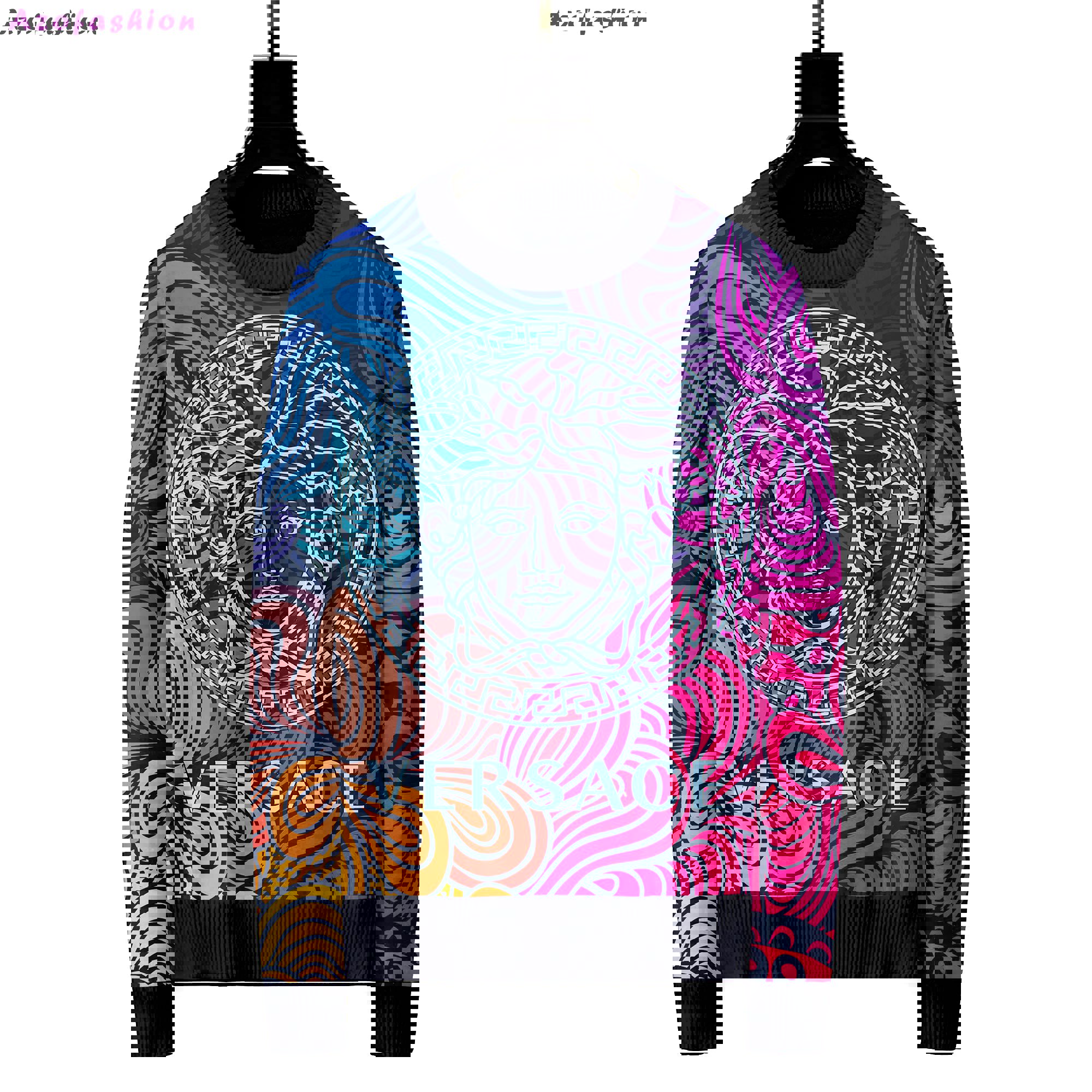 Versace luxury ugly sweater for winter  hot 2024 style 890 Christmas Ugly Sweater