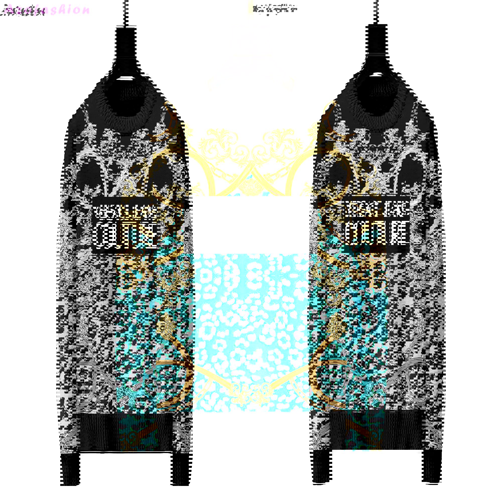 Versace luxury ugly sweater for winter  hot 2024 style 928 Christmas Ugly Sweater