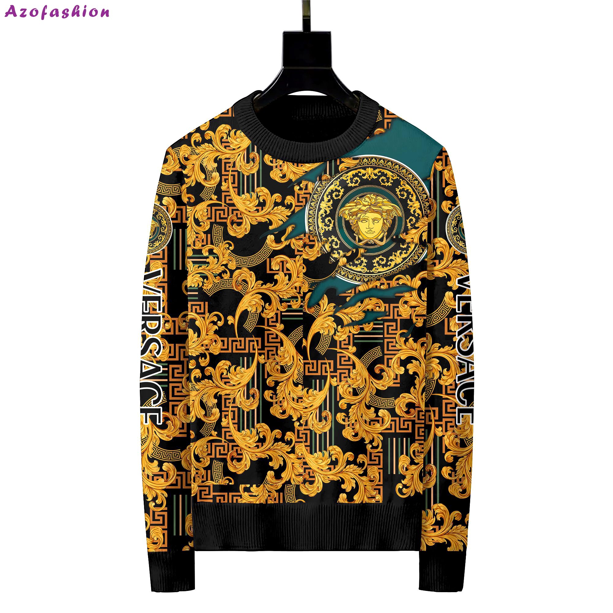 Versace luxury ugly sweater for winter hot 2025style 860 Christmas Ugly Sweater