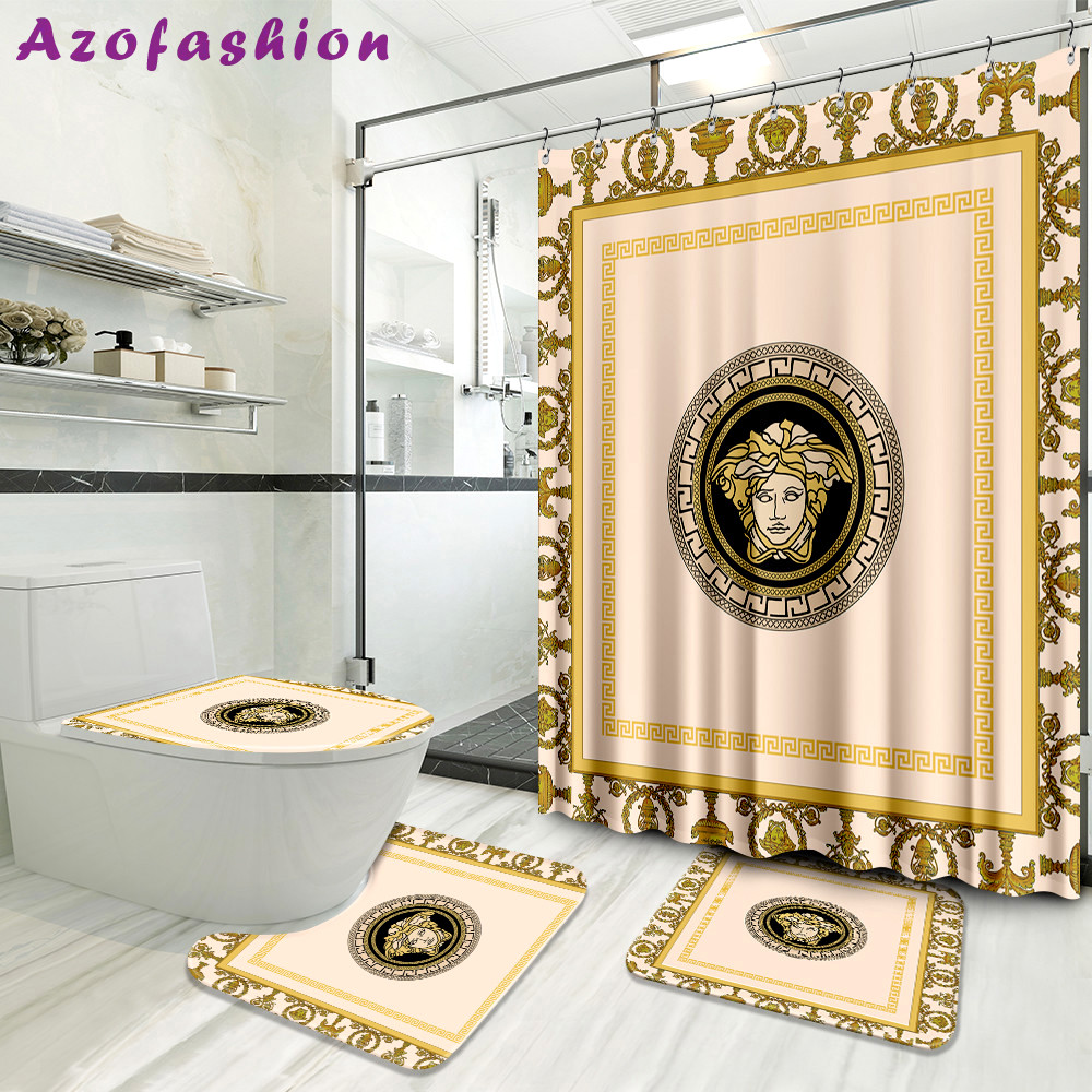 Versace new preium hypebeast bathroom sets home decor luxury fashion brand bath mat Bathroom Set