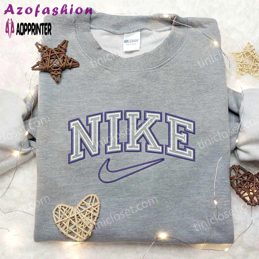 Vintage nike embroidered shirt: best family gift nike logo retro style Embroidered Shirt