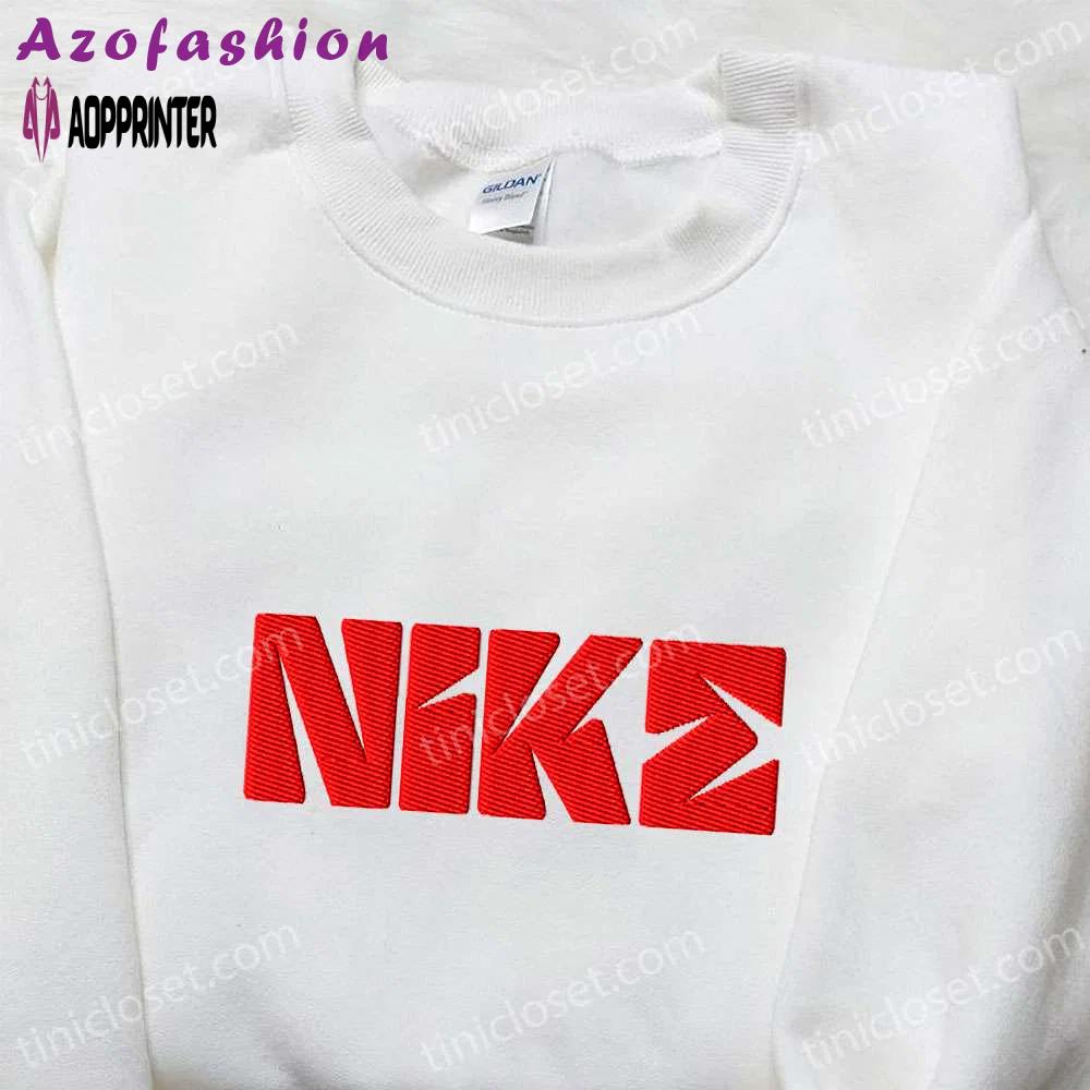 Vintage nike embroidered tshirt: custom & nike inspired shirt – perfect family gift Embroidered Shirt