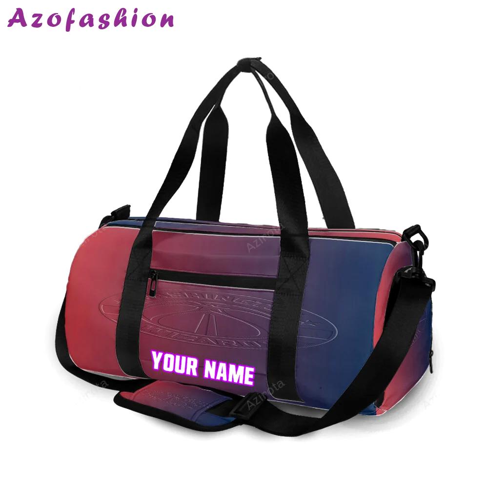 Washington wizards blue purple red personalized name travel bag gym bag 2524 Travel Bag