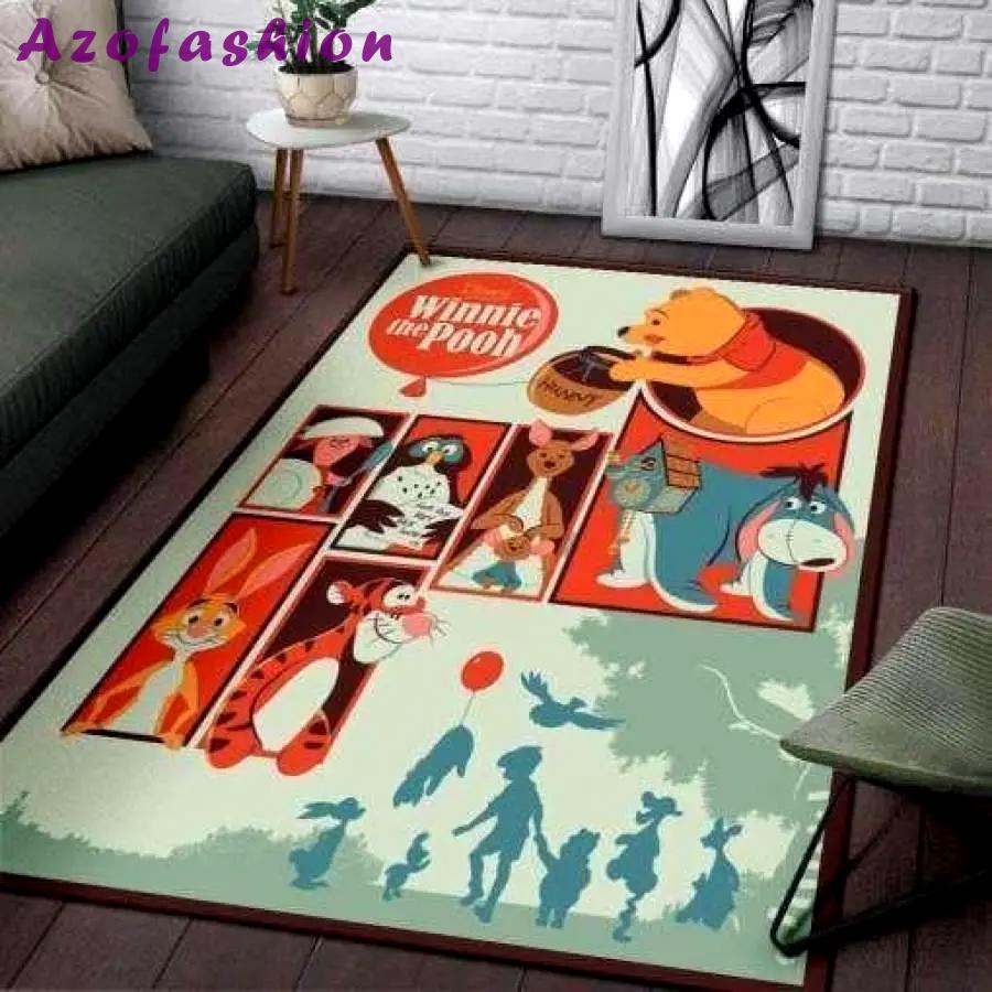 Winnie the pooh area rug living room rug home decor disney movie hh30104 Rectangle Rug