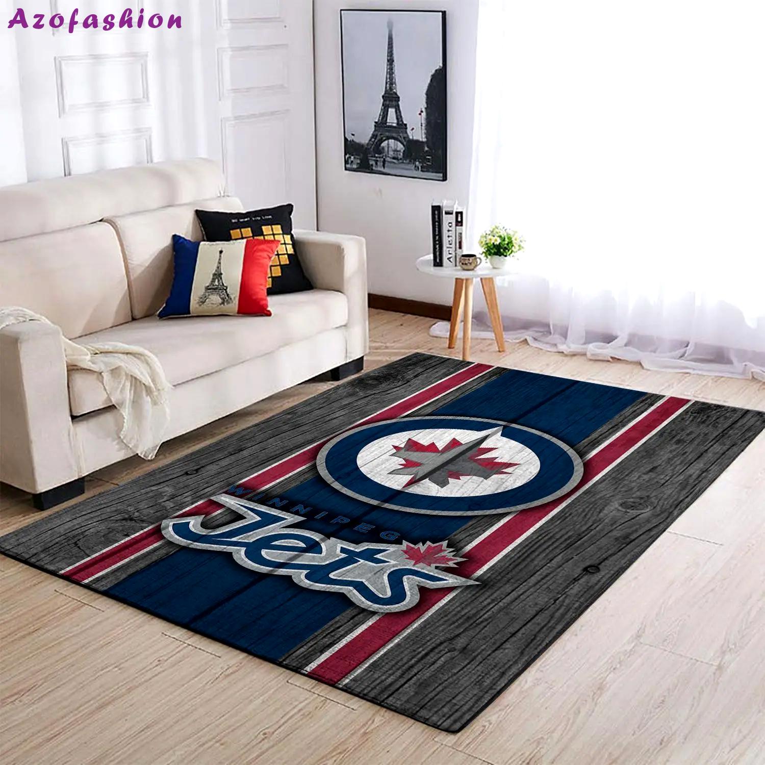Winnipeg jets nhl area rugs team logo style living room regtangle carpet Rectangle Rug