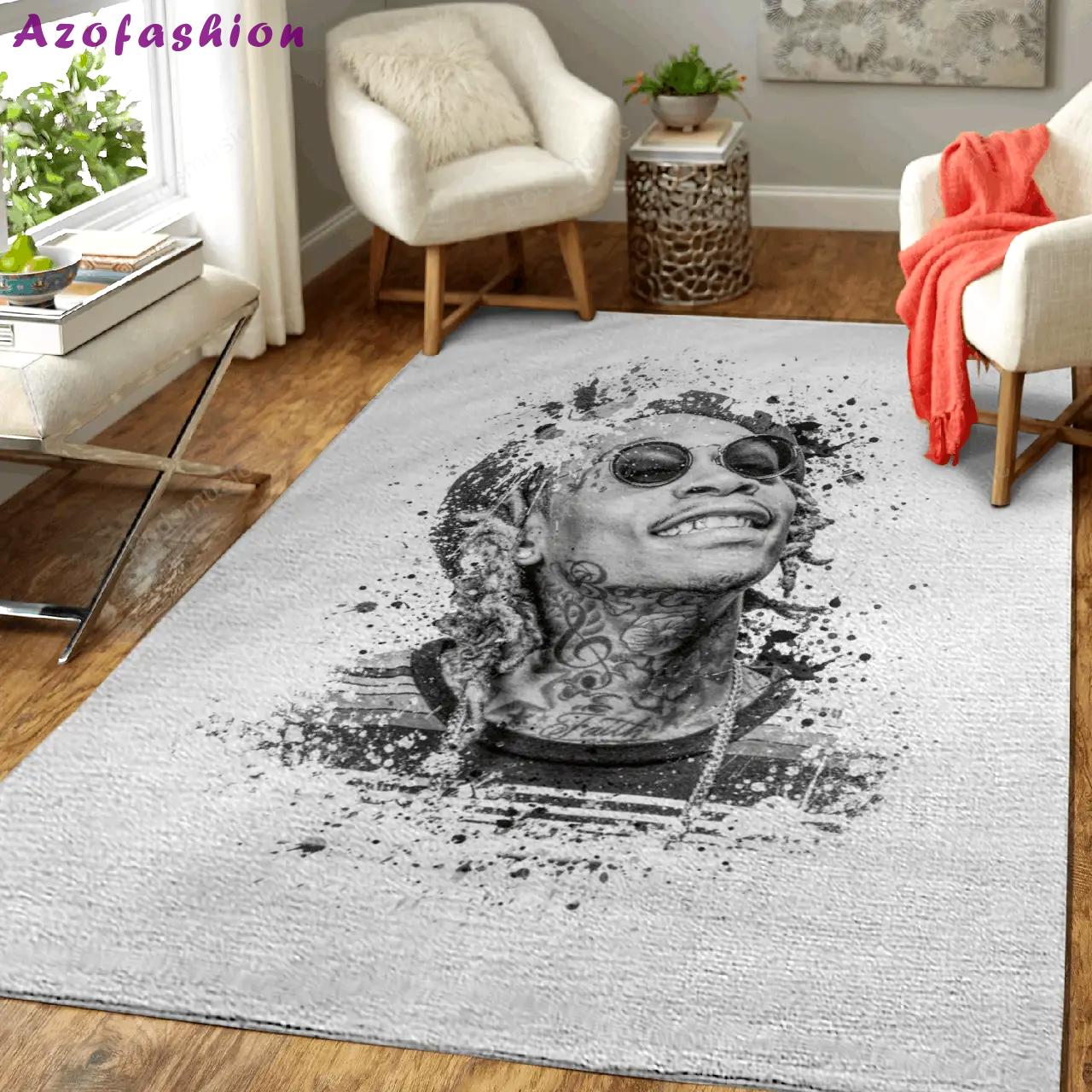 Wiz khalifa splatter painting music world art for fans area rug living room carpet rug regtangle carpet floor decor home decor Rectangle Rug