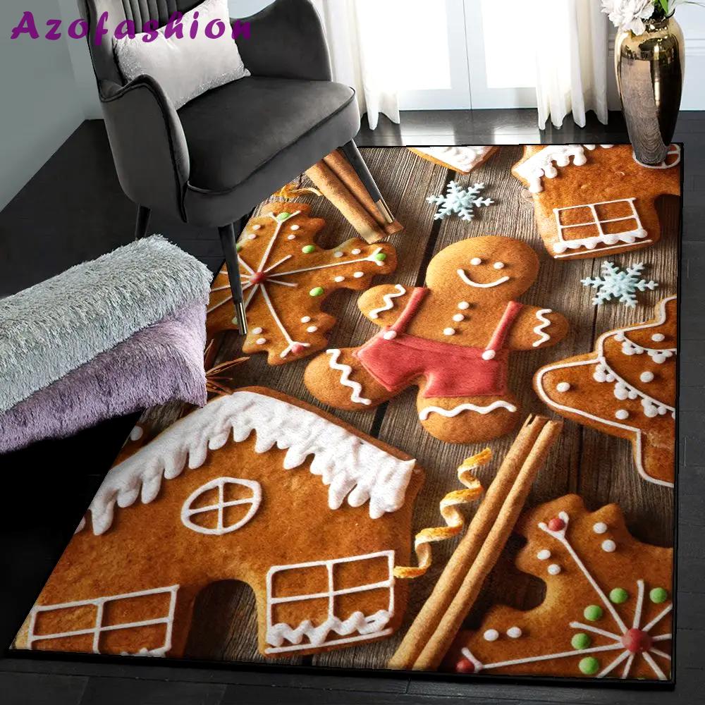 Xmas decoration kitchen rugs, gingerbread man christmas rug Rectangle Rug