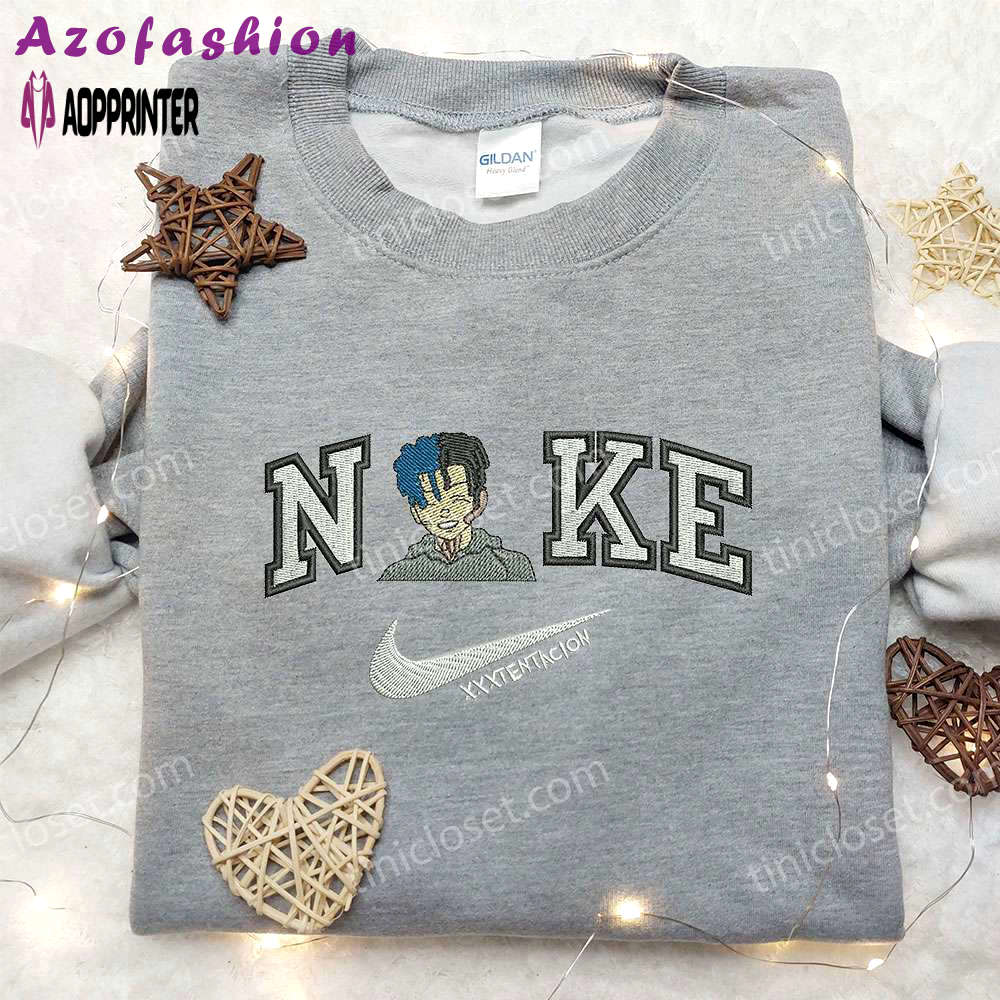 Xxxtentacion x nike embroidered sweatshirt: celebrity inspired shirt Embroidered Shirt