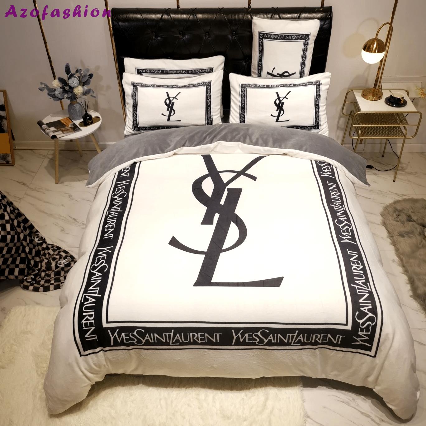 Ysl yves saint laurent luxury brand type 01 bedding sets duvet cover bedroom sets Bedding Sets