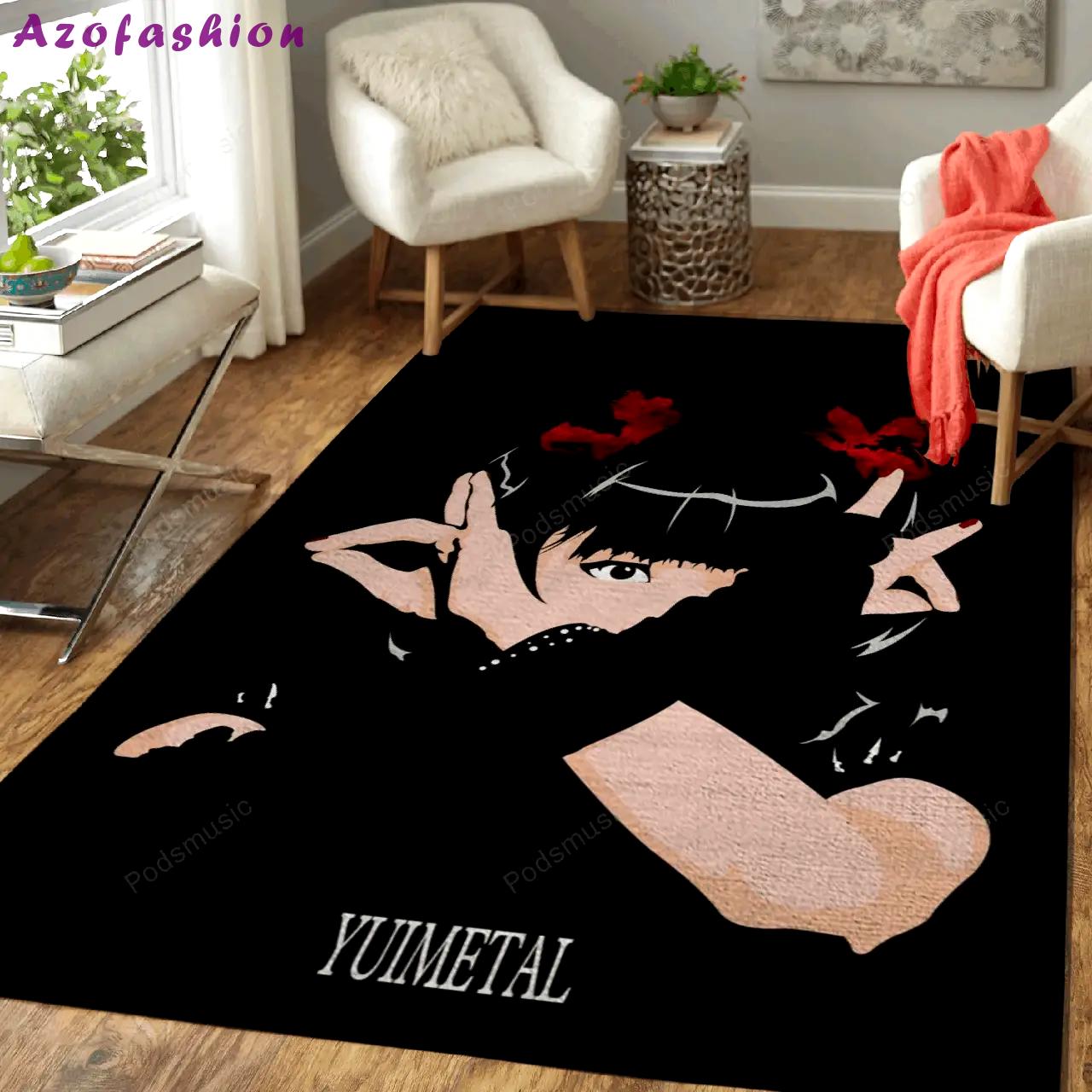 Yuimetal babymetal music art for fans area rug living room carpet rug regtangle carpet floor decor home decor Rectangle Rug