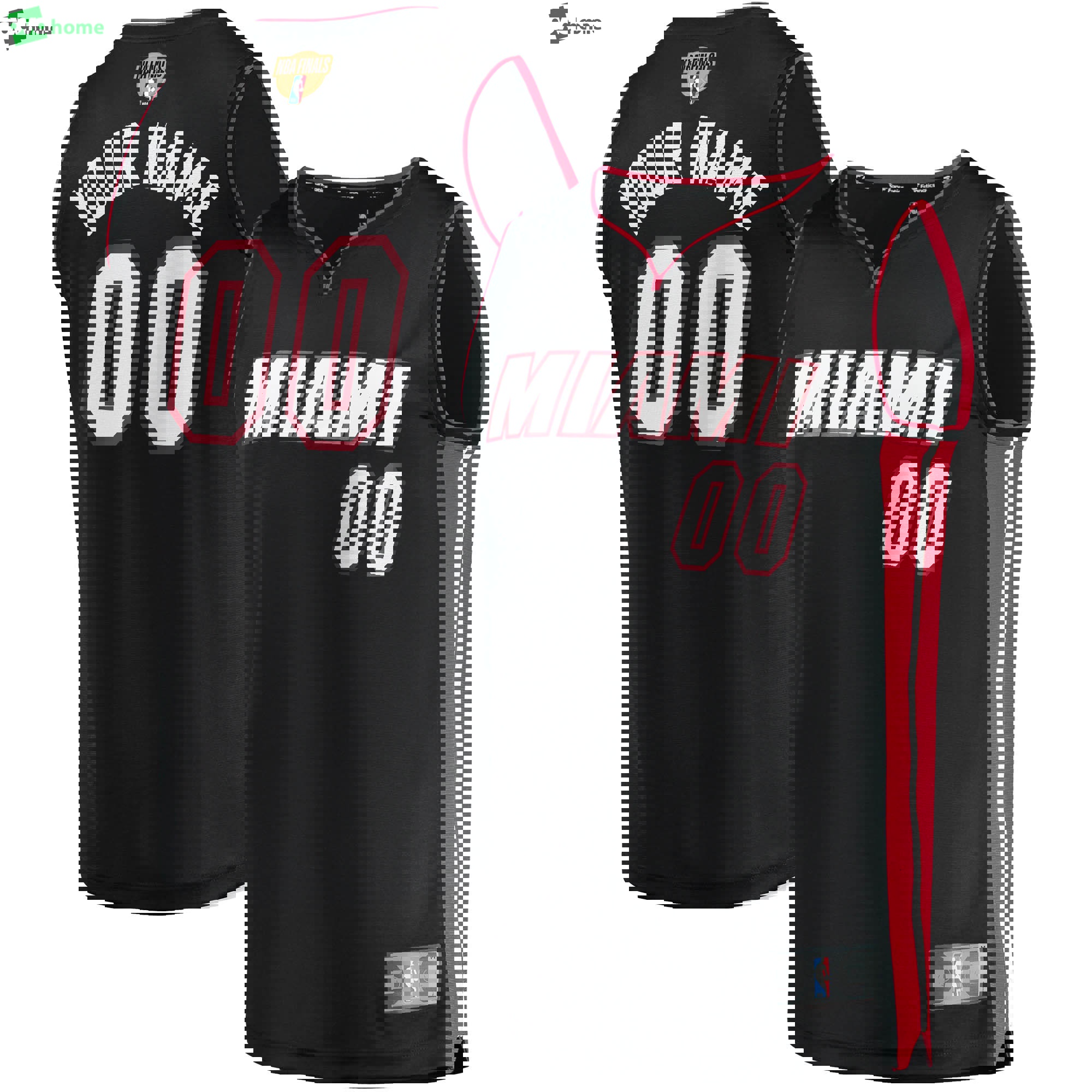 Miami heat fanatics branded 2023 nba finals bound fast break custom jersey black icon edition Baseball NBA Jersey Gift For Fans NBA Basketball Replica Sports
