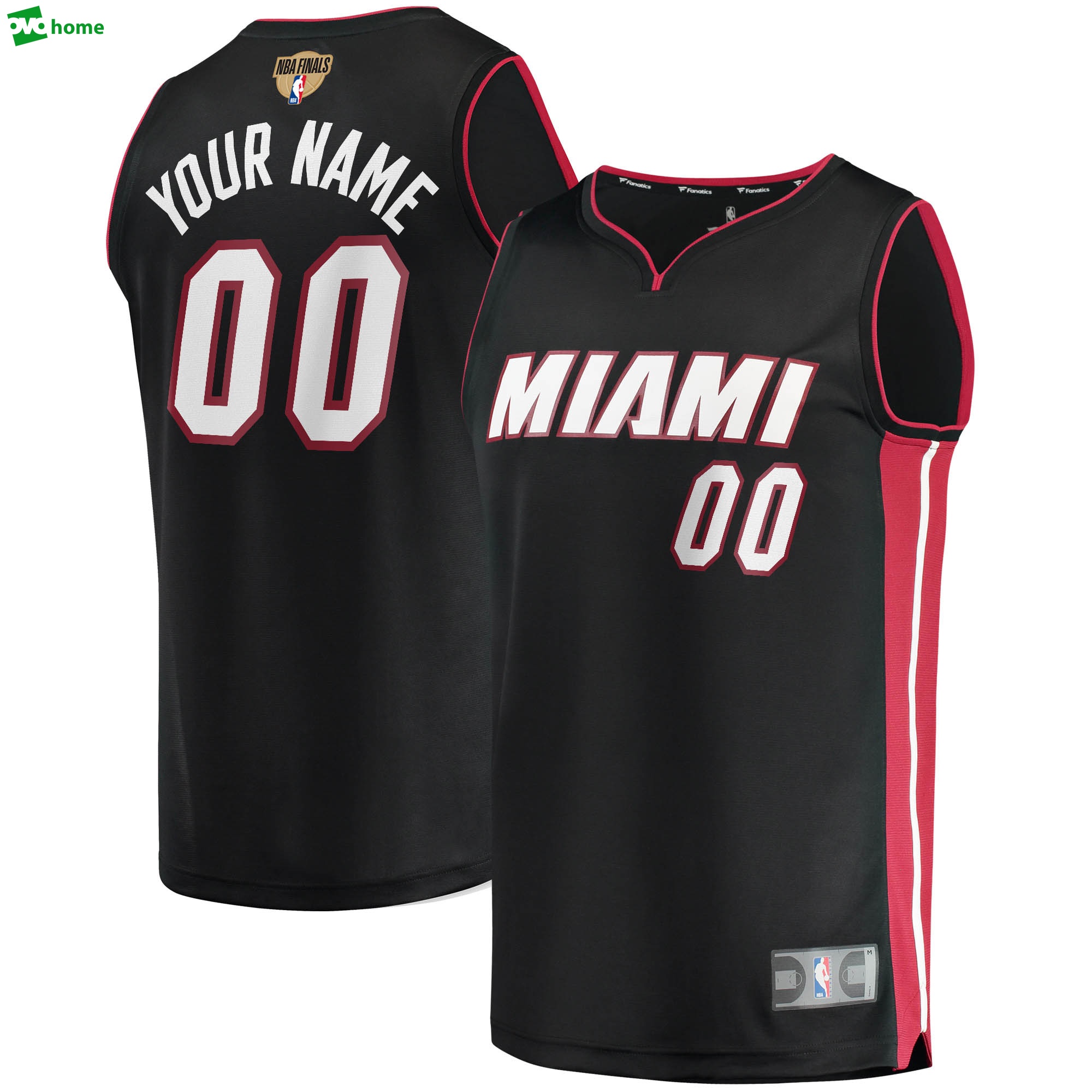 Miami heat fanatics branded 2023 nba finals bound fast break custom jersey black icon edition Baseball NBA Jersey Gift For Fans NBA Basketball Replica Sports