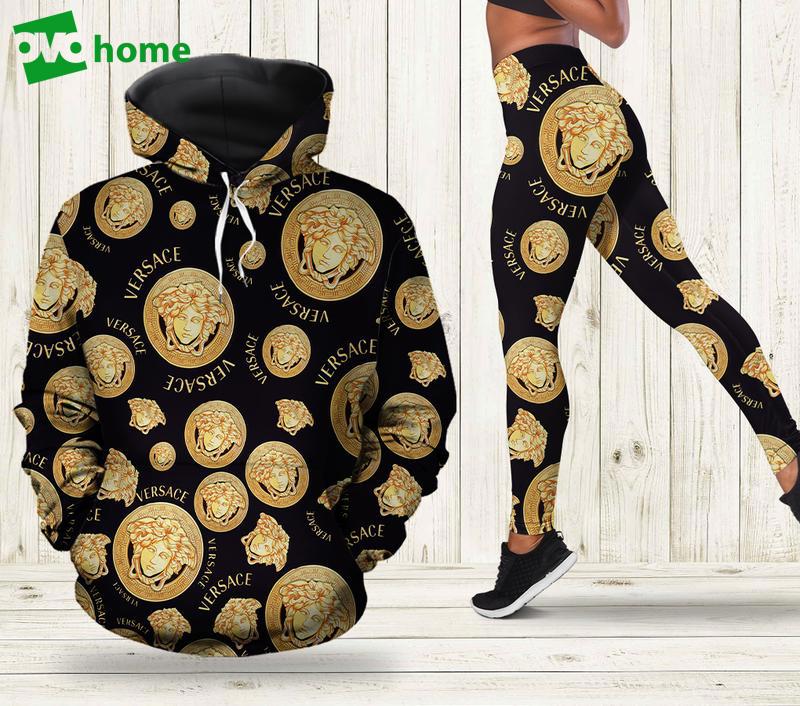 Gianni versace hoodie leggings luxury brand clothing clothes outfit for women ht 27 Hoodie Leggings Set