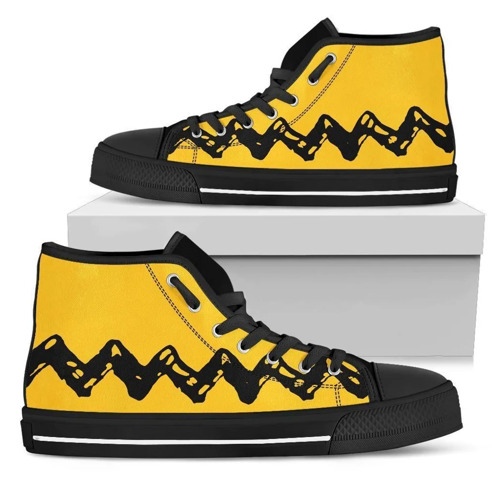High Top Canvas Shoes - Stay Fashionably Ahead, Add a Pop of Style Now! - Personalized