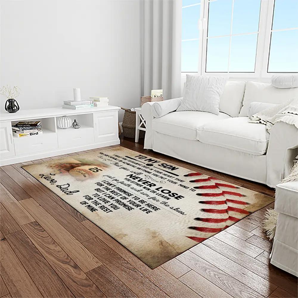 A letter to my dad, my baseball partner quote area rug meaningful gift for father’s day 05 Rectangle Rug