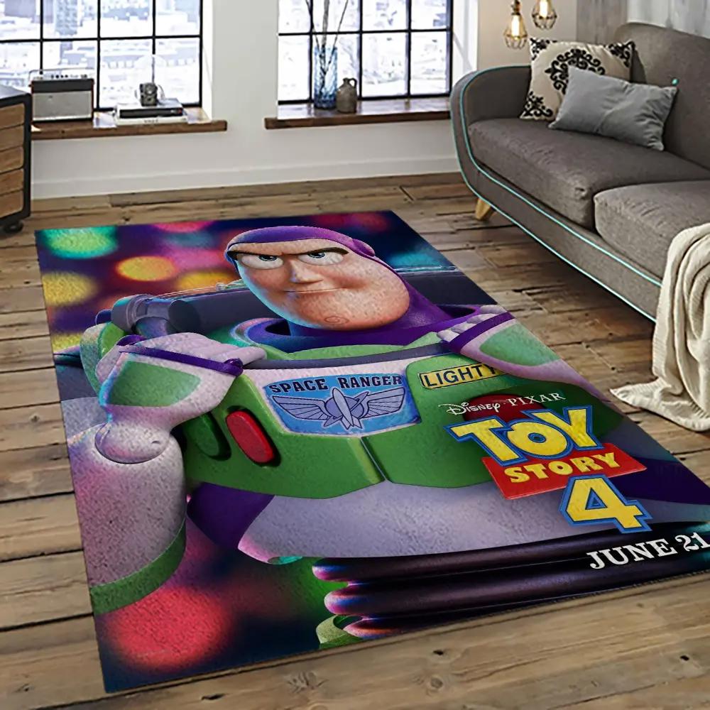 A toy story characters cartoon movie carpet rectangle area rug for living room bedroom decor ats07 Rectangle Rug