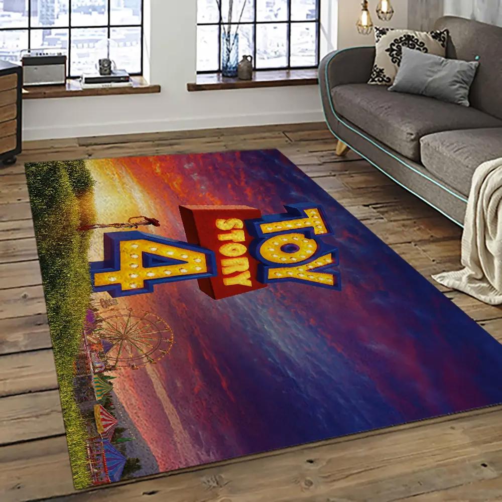 A toy story characters cartoon movie carpet rectangle area rug for living room bedroom decor ats31 Rectangle Rug