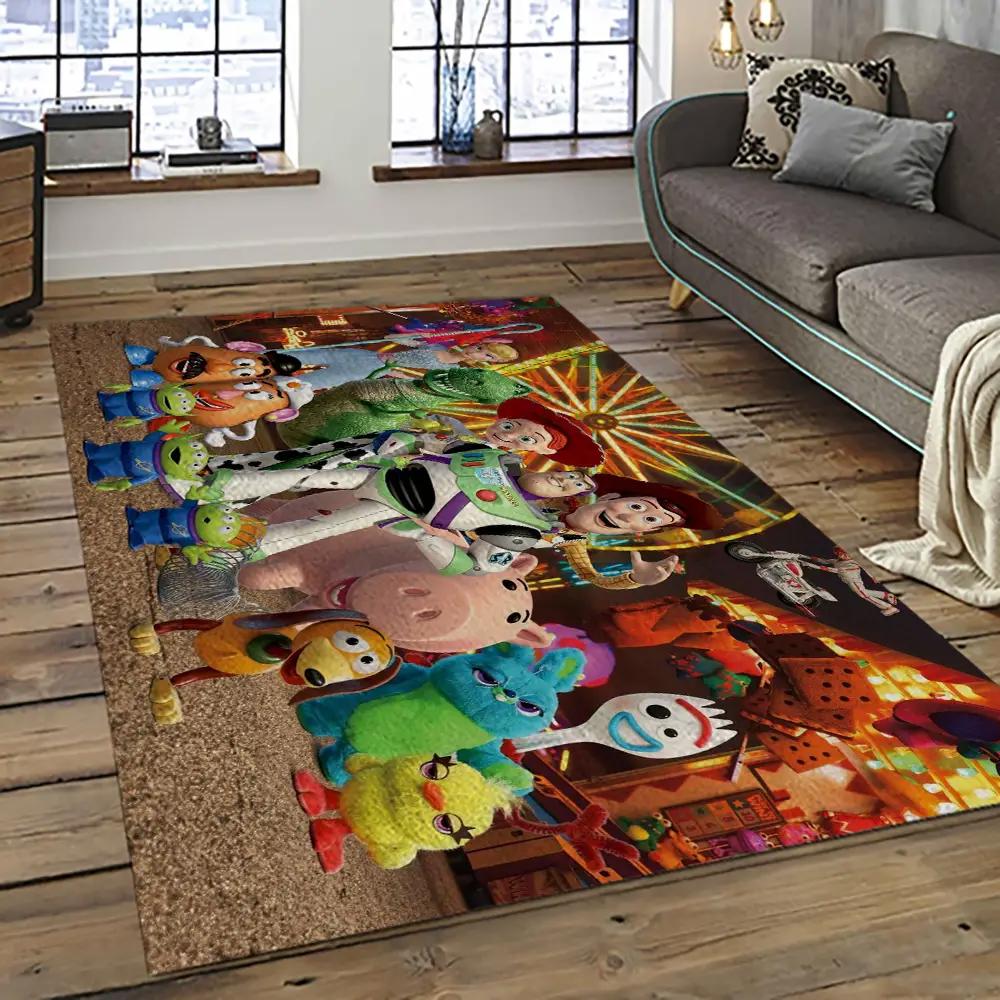 A toy story characters cartoon movie carpet rectangle area rug for living room bedroom decor ats35 Rectangle Rug