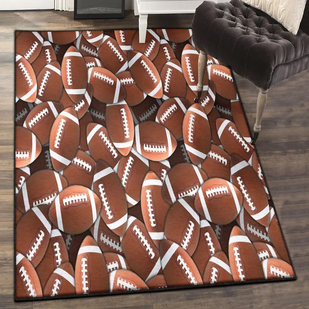American football large living room rugs, football rug Rectangle Rug