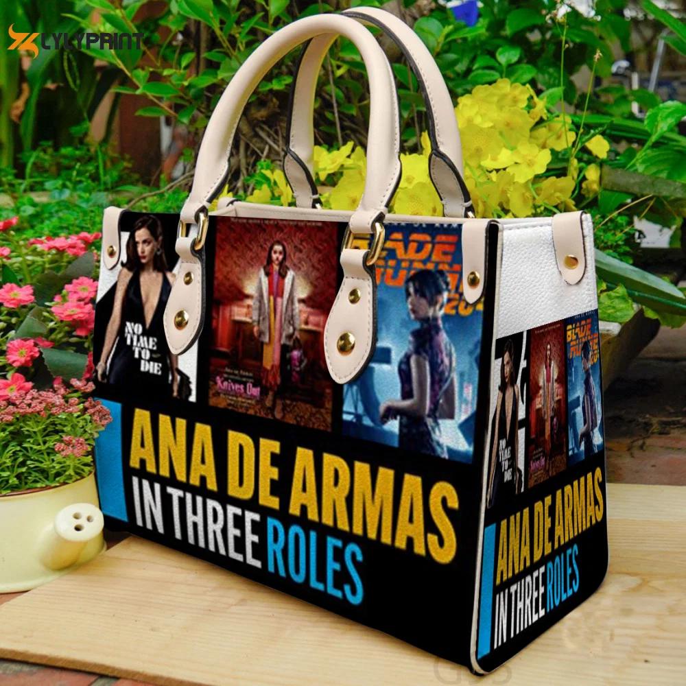 Ana de armas leather bag for women gift 1963 Women Leather Hand Bag