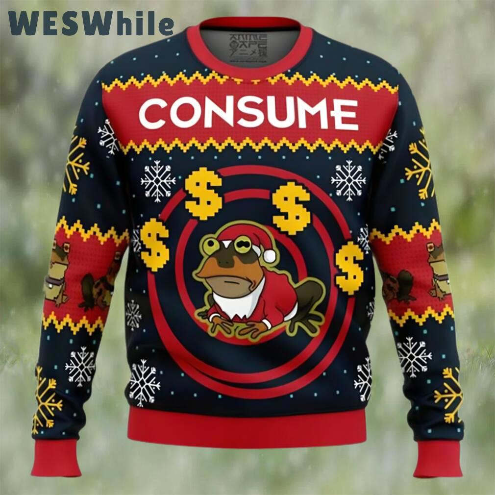 Anime hypnotoad consume futurama ugly christmas sweater Christmas Ugly Sweater