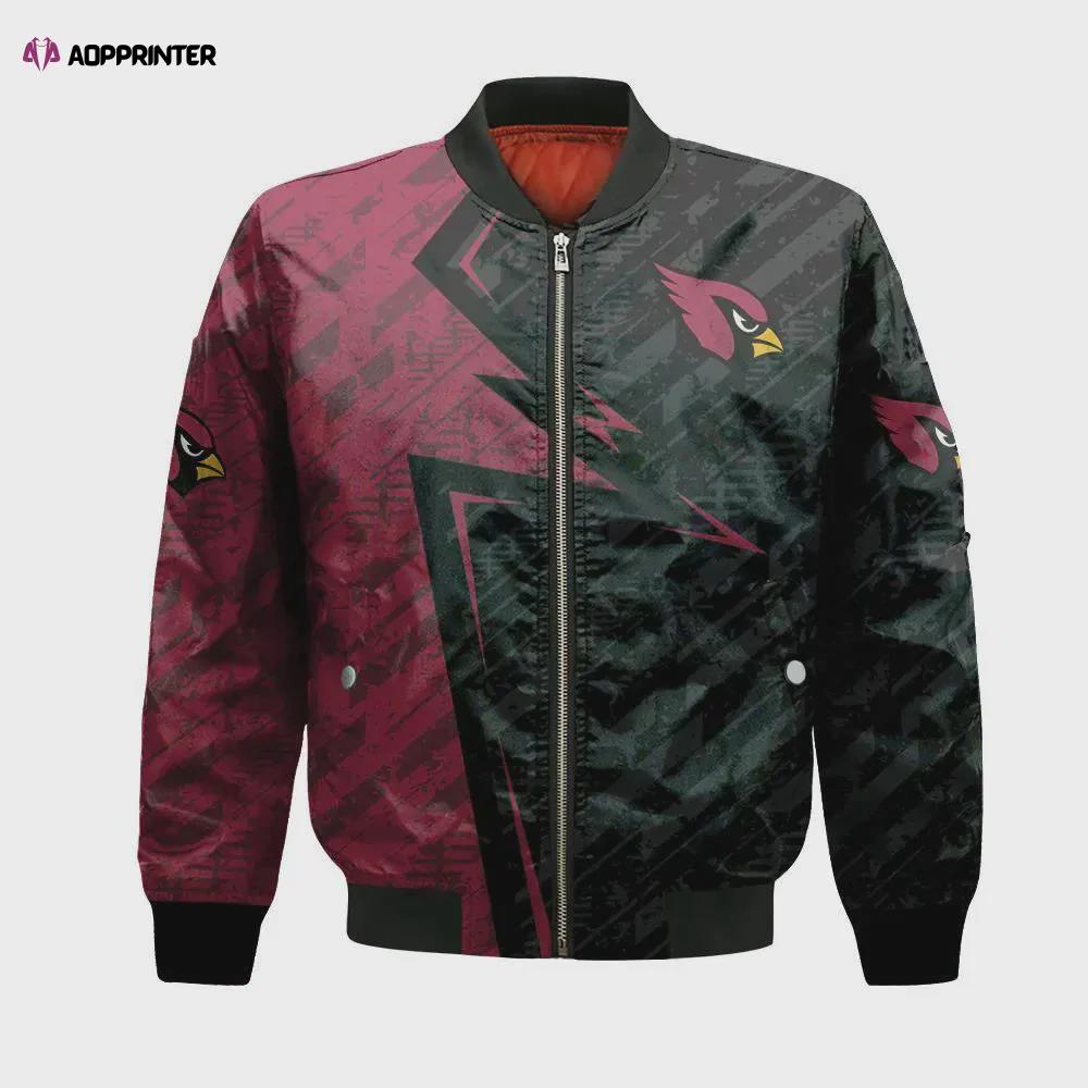 Arizona cardinals bomber jacket 3d printed abstract pattern sport Bomber Jacket