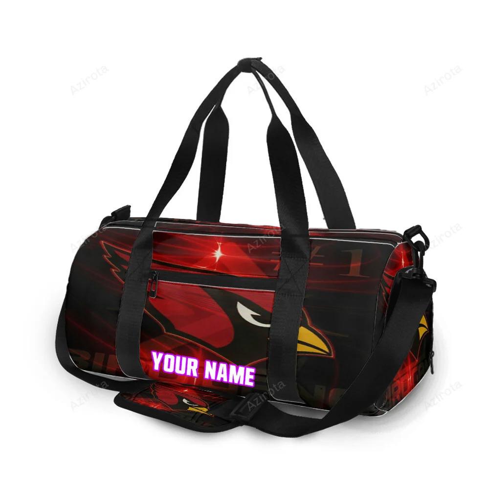 Arizona cardinals logo bird gang personalized name travel bag gym bag 622 Travel Bag