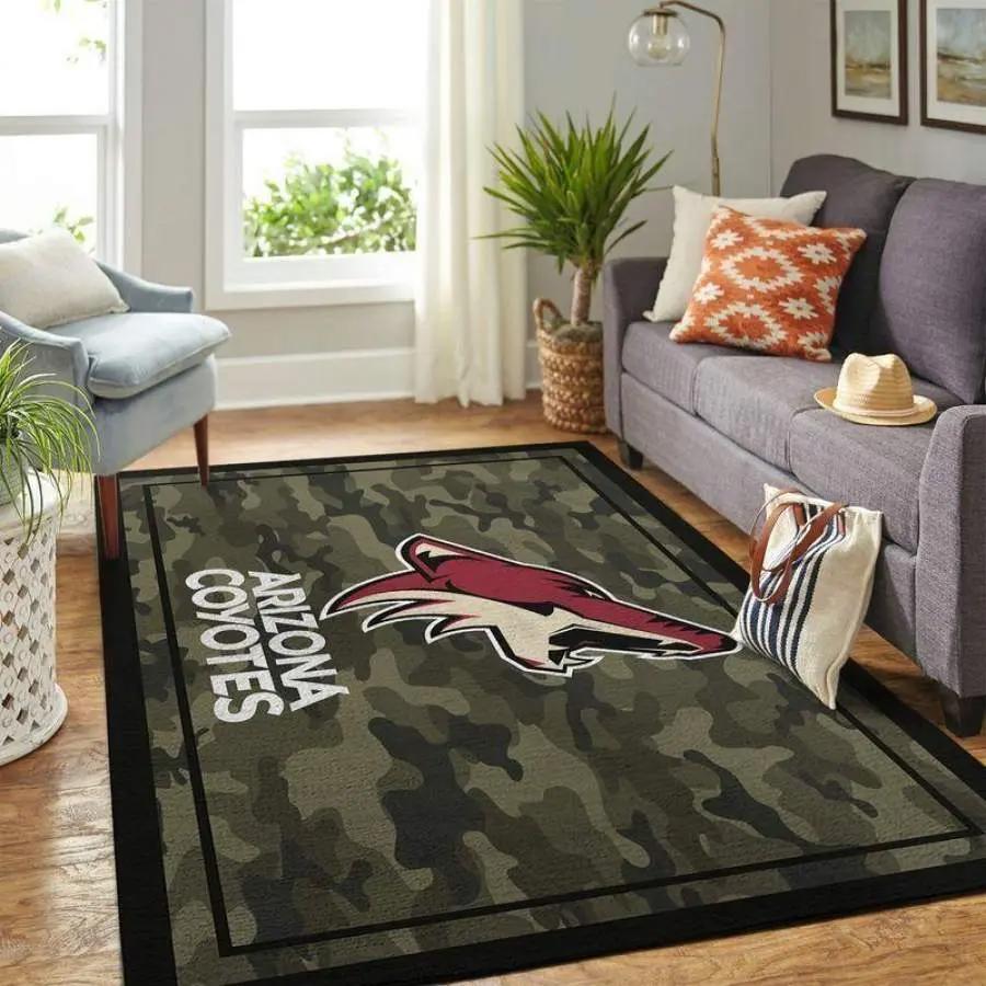 Arizona coyotes rug home decor nhl team logo carpet rug living room 19120727 Rectangle Rug