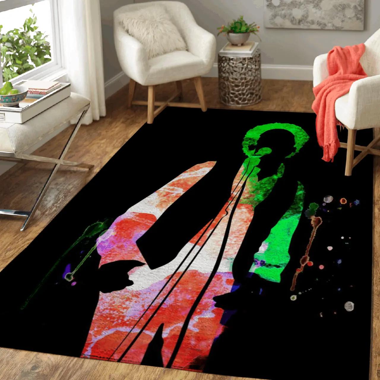 Art garfunkel watercolor music legends on stage area rug living room carpet rug regtangle carpet floor decor home decor Rectangle Rug