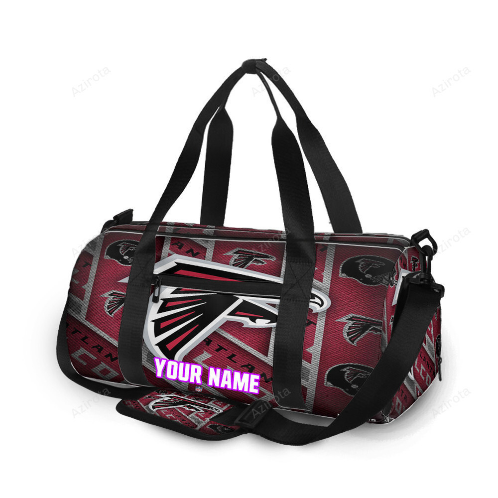 Atlanta falcons helmet logo shape personalized name travel bag gym bag 891 Travel Bag