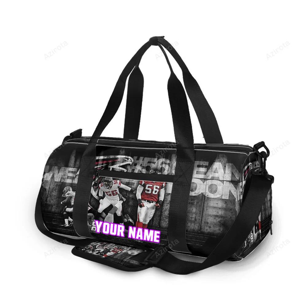 Atlanta falcons sean weatherspoon 56 personalized name travel bag gym bag 481 Travel Bag